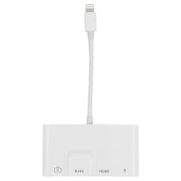 iPhone adapter till RJ45 Ethernet + HDMI + USB Camera