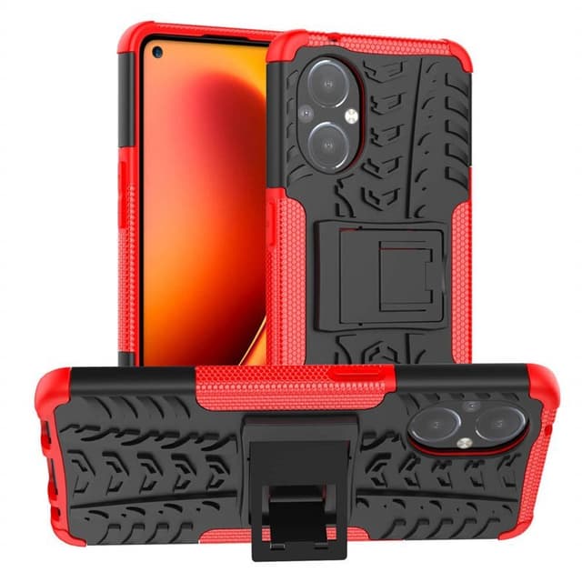 Stöttåligt skal med ställ OnePlus Nord N20 5G - Röd