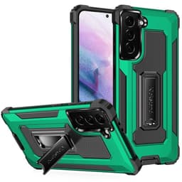 Jazz Iskunkestäva kuori 2i1 Samsung Galaxy S21 FE  - vihreä