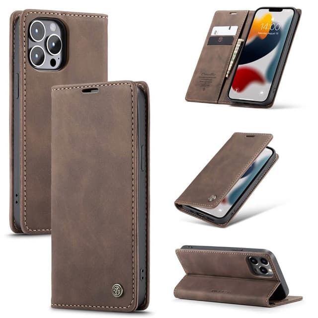 CaseMe Smart FlipCase Apple iPhone 13 Pro Max  - kahvi