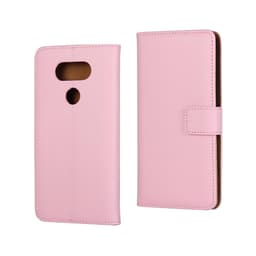Plånboksfodral Äkta Skinn LG G5 - Rosa
