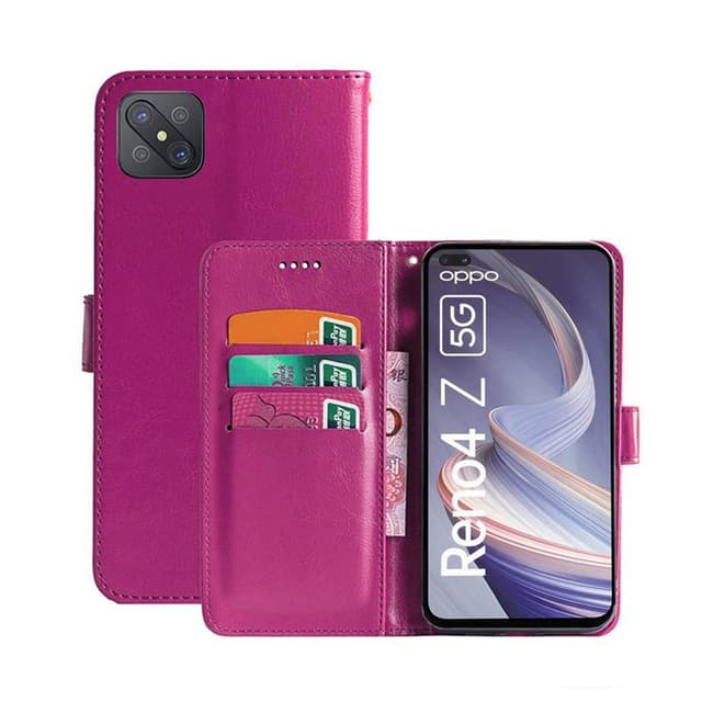 Lommebokdeksel 3-kort Oppo Reno4 Z 5G  - Rosa