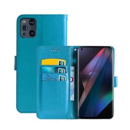 Mobilplånbok 3-kort Oppo Find X3 Pro 5G  - Ljusblå