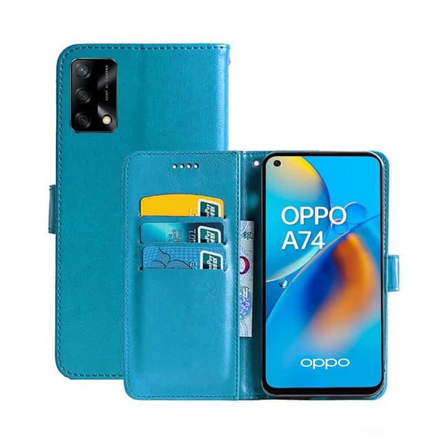 Wallet Cover 3-kort Oppo A74 4G  - Lyseblå