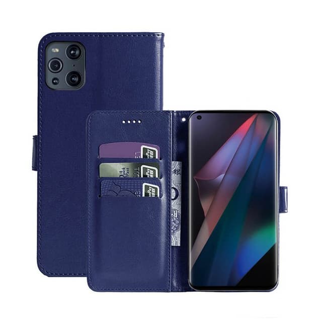 Lompakkokotelo 3-kortti Oppo Find X3 Pro 5G  - tumma