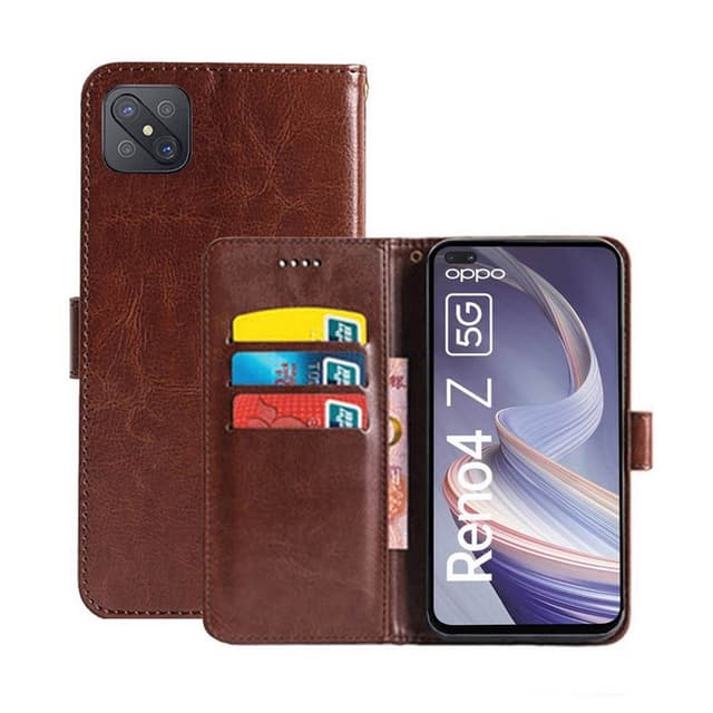 Lommebokdeksel 3-kort Oppo Reno4 Z 5G  - brun
