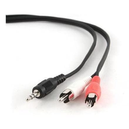 Cablexpert 1,5 m, 3,5 mm/2xRCA, M/M 1,5 m, svart, rød, hvit