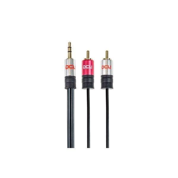 Ljudkabel Jack (3,5 mm) till 2 RCA DCU (3 m)