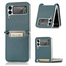 Læder cover med kortplads Samsung Galaxy Z Flip 3  - Mørkegrøn