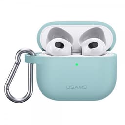 USAMS AirPods 3 Cover med Karabinhage Grøn