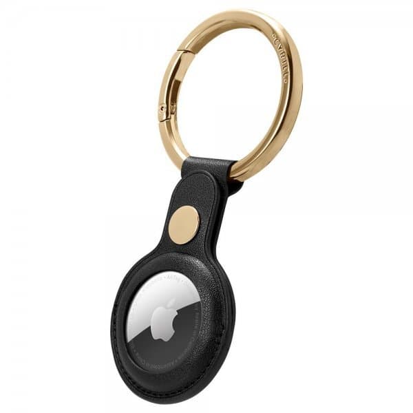 Apple AirTag Hållare Basic Leather Svart