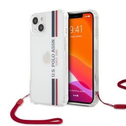 U.S. Polo iPhone 13 Mini Deksel Nylon Cord Transparent
