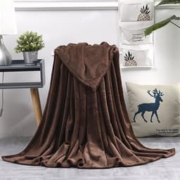 Pledd i Microfiber 200x150cm - Brun