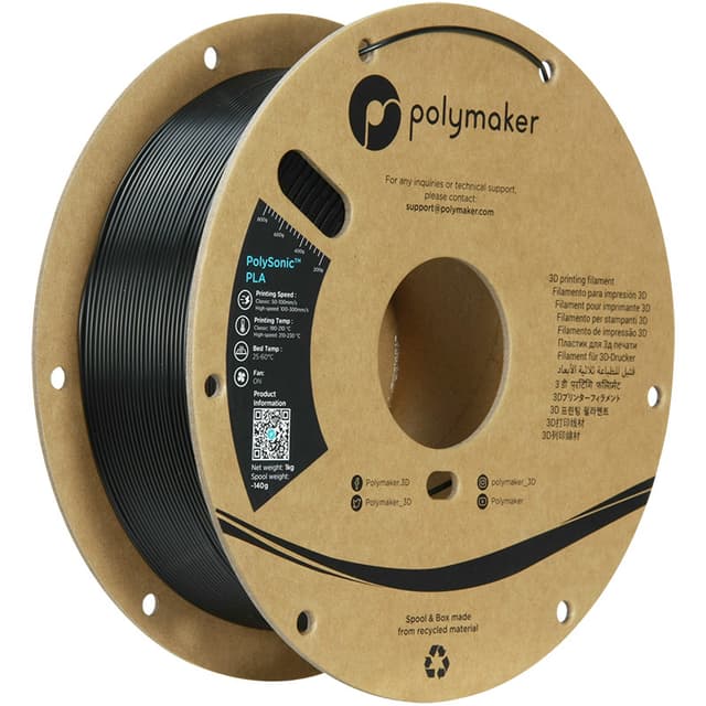 Polymaker - PolySonic- High Speed PLA - Black - 1.75mm - 1kg / Default Title