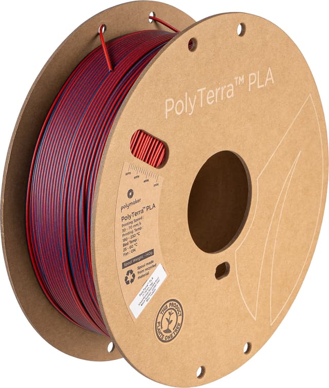 Polymaker - PolyTerra PLA Dual - Mixed Berries (Red-Dark Blue) - 1.75mm - 1kg / Default Title