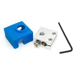 Micro Swiss - Heater Block Upgrade with Silicone Sock - Ex. CR10 - Ender 2 - Ender 3 - Anet A8 Printers MK7, MK8, MK9 Hotend / Default Title