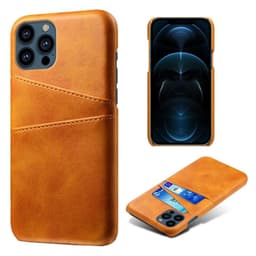SKALO iPhone 13 Pro Max PU-nahkainen Korttikotelo - Vaaleanruskea