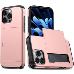 SKALO iPhone 16 Pro Max Armor Skal Korthållare - Roséguld