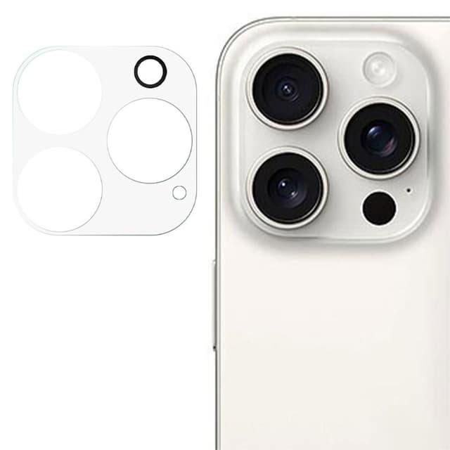 SKALO iPhone 16 Pro Max 3D Linsskydd/Kameraskydd Härdat Glas - Transparent