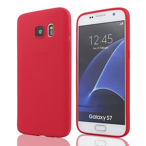 SKALO Samsung S7 Ultraohut TPU-kuori - Punainen
