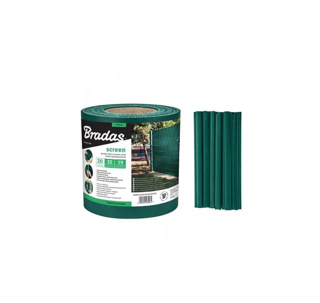 Staket skärm 19cm x 35m, 450g/m2 grön