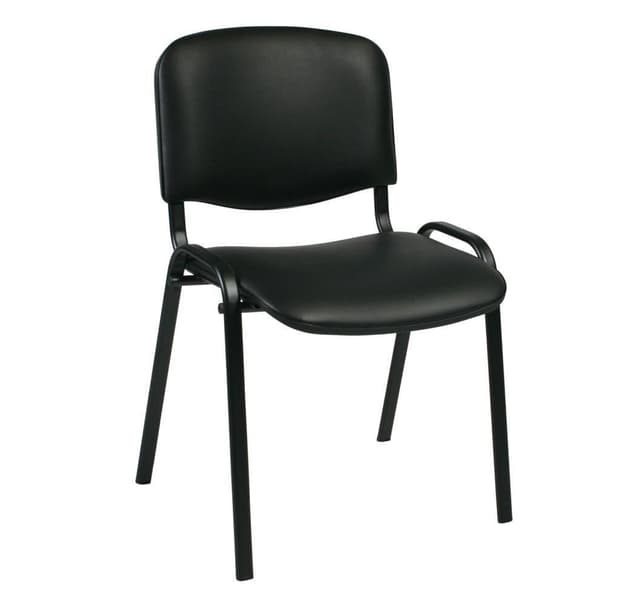 Gäststol ISO svart konstläder/svart
