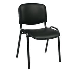 Gjestestol ISO svart imitert skinn/svart