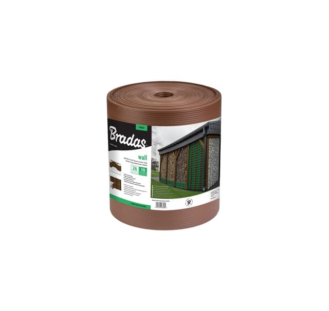 Hagegjerde skjermlist SOLID 19cm x 26m, 1200g/m², brun