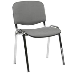 Gjestestol ISO grå/krom