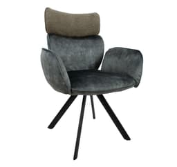 Stol EDDY med armstöd, grön