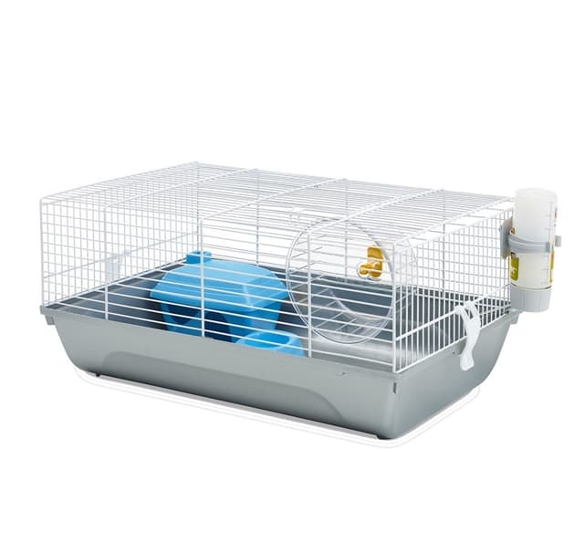 Bur Martha 46,5x29,5x21cm hvid/sølv hamster
