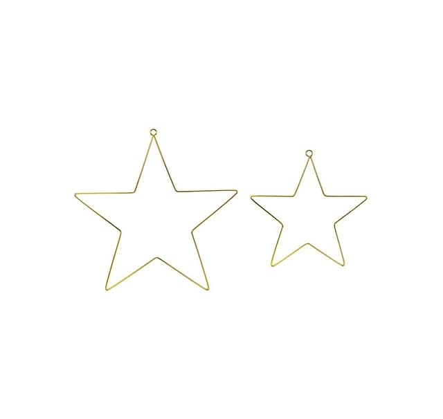 Dekorstjärnor, metall, 2 st