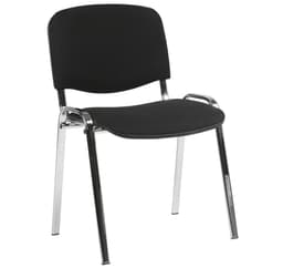 Gjestestol ISO sort/krom