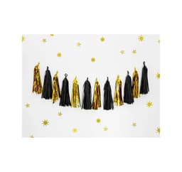 Garland Tuti guld/svart ~2 m (12 st)