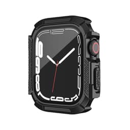 Kellon kotelo, jossa karkaistu lasi näytönsuoja Musta Apple Watch Series 7