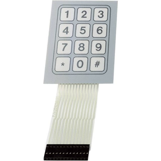 Membran-keypad Knappsats-matris 3 x 4 TRU COMPONENTS