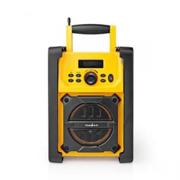 Nedis FM-radio | Jobsite Radio | FM | Batteri drevet / Nettstrøm drevet | Digitalt | 15 W | Skjermstørrelse: 2.2 "" | Blå hvit skjerm | IPX5 | Bære håndtak | Gul / Sort