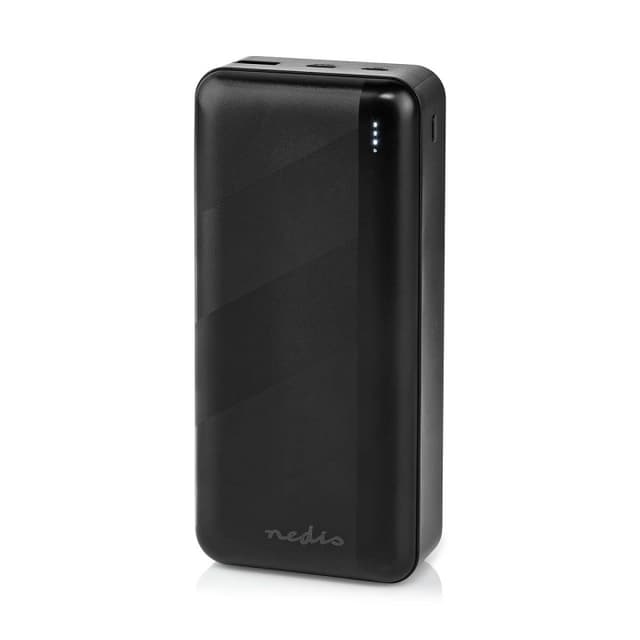 Nedis Powerbank | 32000 mAh | 2.4 / 3.0 / 3.25 A | Antal utgångar: 2 | Utgångsanslutning: 1x USB-A / 1x USB-C| Ingångsanslutning: 1x Micro USB / 1x USB-C| PD3.0 45W / PD3.0 65W | Litium-polymer