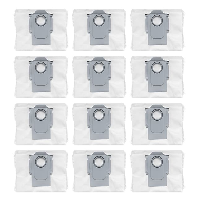Dammsugarpåsar 12-pack   Roborock S7 Maxv Ultra / S7 Pro Ultra / Q5 / Q5 Plus / Q7 / Q7 Plus / Q7 MAX / Q7 Max Plus