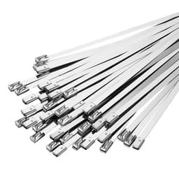 Buntebånd i rustfritt stål 20-pak Silver 200 mm