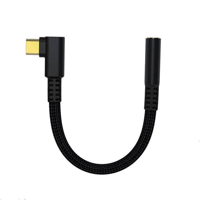 USB-C til 3,5 mm hodetelefonadapter Sort