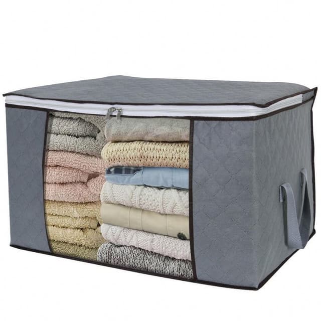 Förvaringsväska för lakan, täcken, kläder 60x43x35 cm Grå 1-pack