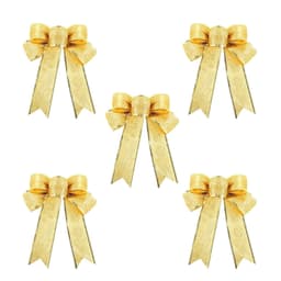Julrosetter juldekoration guld 5-pack