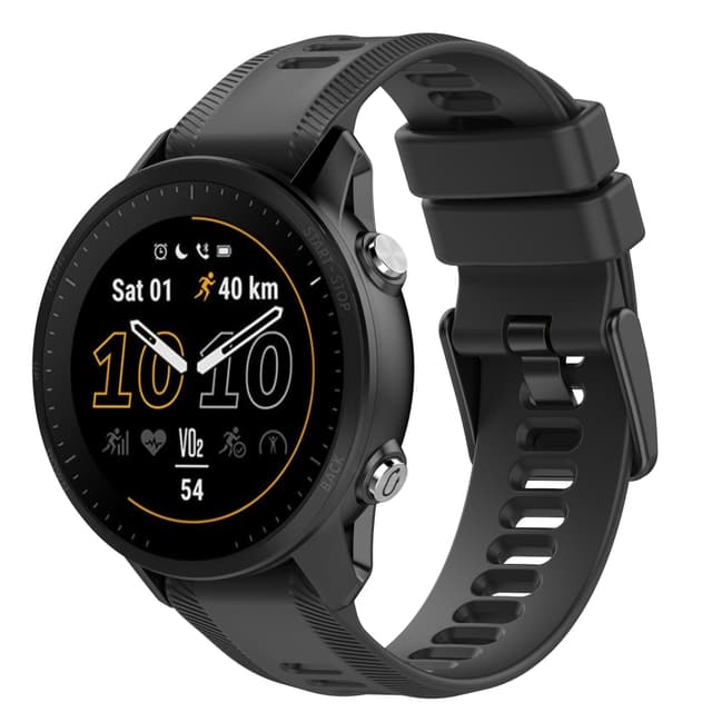 Klockarmband silikon Svart 22 mm