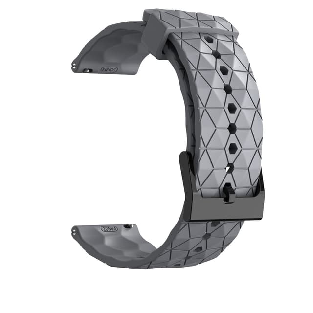 Fotbollsmönster klockband silikon Grå 22 mm