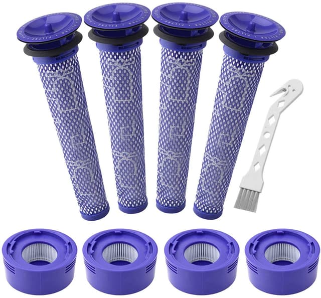 For- og etterfilter til Dyson V7/8 4+4 stk Blå