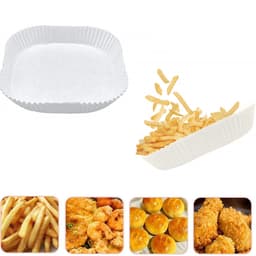 Engangs Air Fryer papirfôr non-stick 50-pak White 20 cm