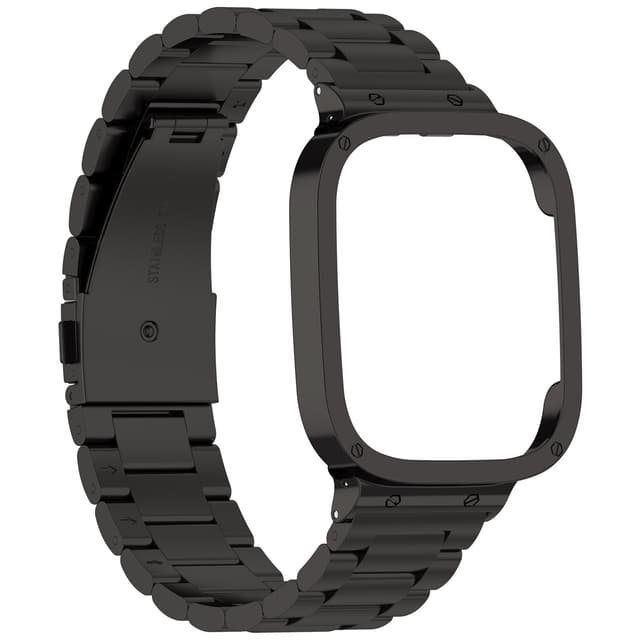 Klockarmband i rostfritt stål Svart