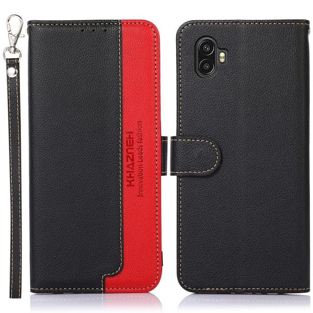 Samsung Galaxy Xcover 6 Pro RFID Estävä KHAZNEH Puhelimen Suojakuori - Musta/Punainen