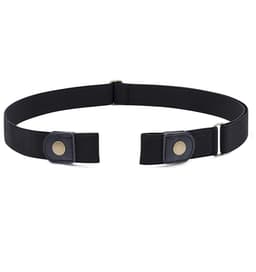 Elastiskt bälte / skärp utan spänne PU-läder Svart 3 cm